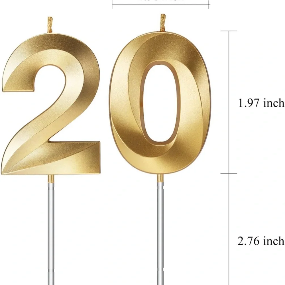 #20 Gold Chrome Candles